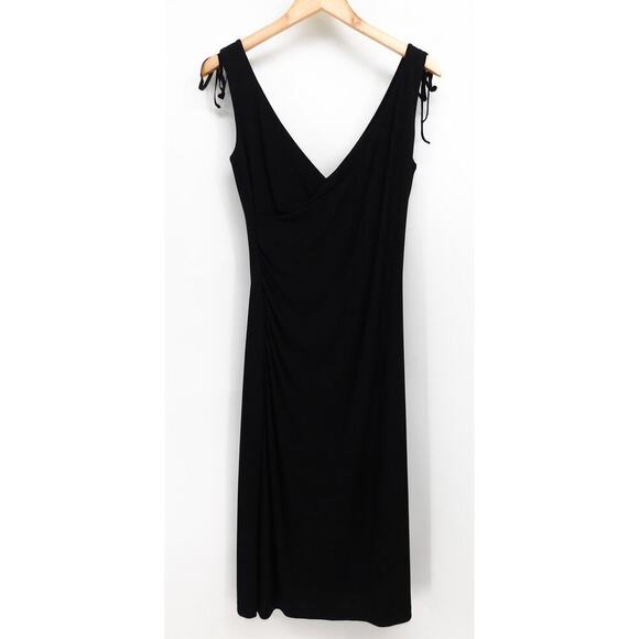 Banana Republic Womens Vintage Whimsigoth Black Tie Shoulder Knee Length‎ Dress - Picture 2 of 4